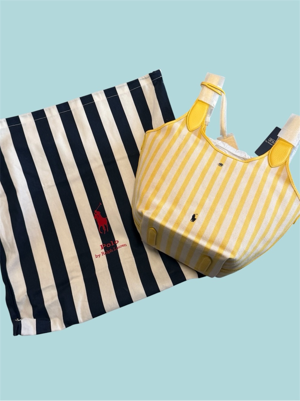 Ralph Lauren polo play striped tote